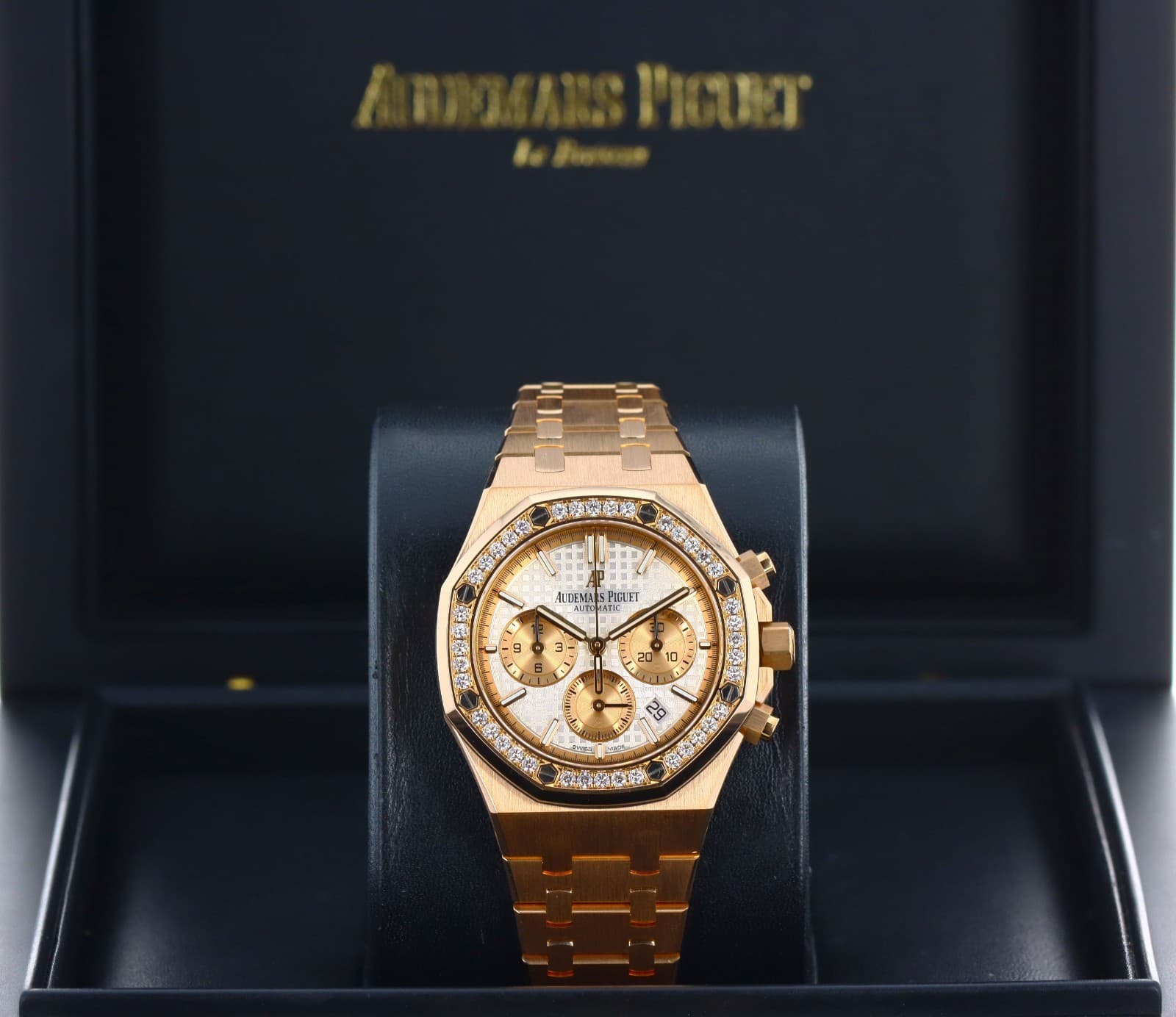 Audemars AP Royal Oak Chronograph 38mm Diamonds -Rose Gold, 26315OR.ZZ.1256OR.01