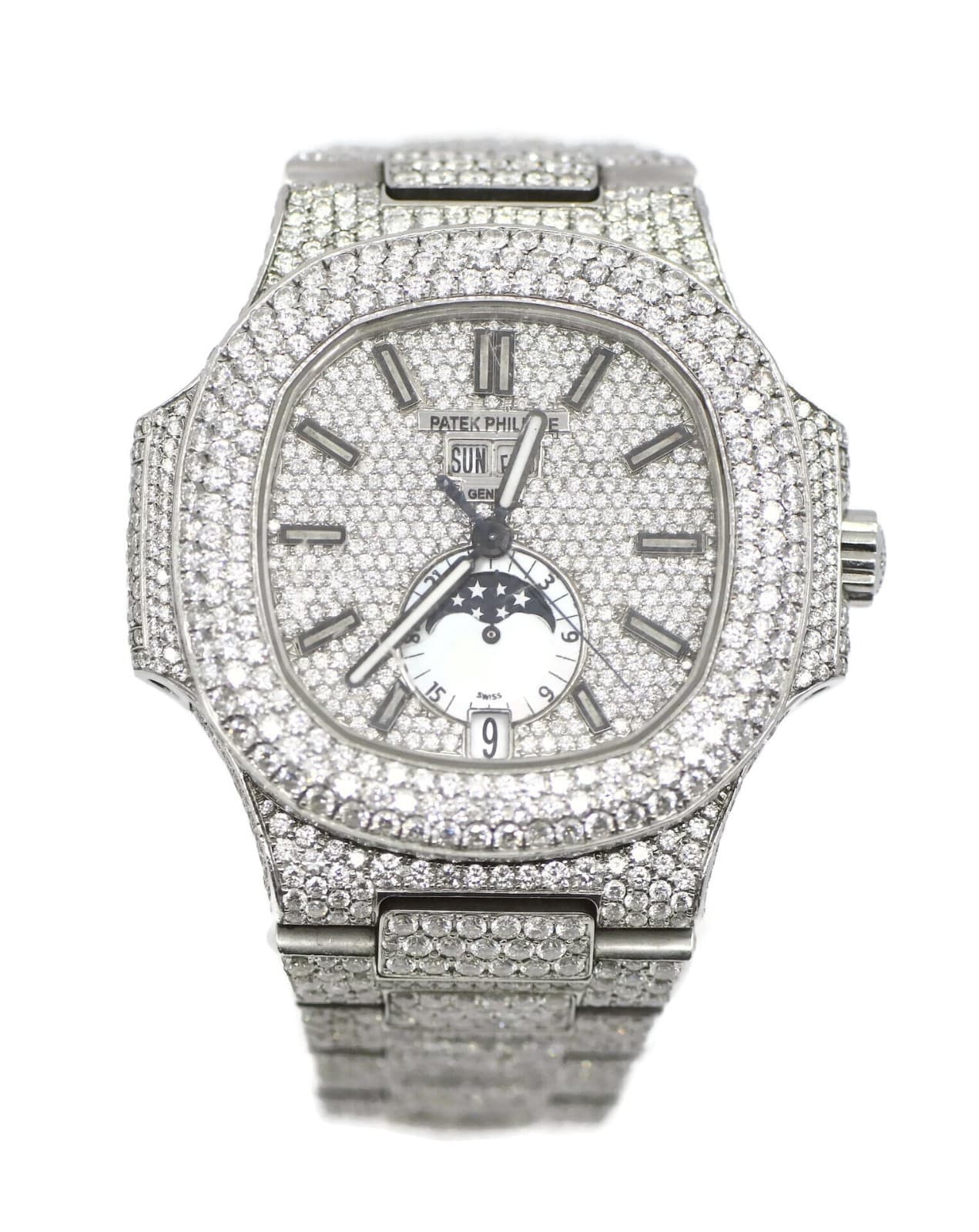 Patek Philippe Nautilus Diamond Stainless Steel Watch 5726/1A