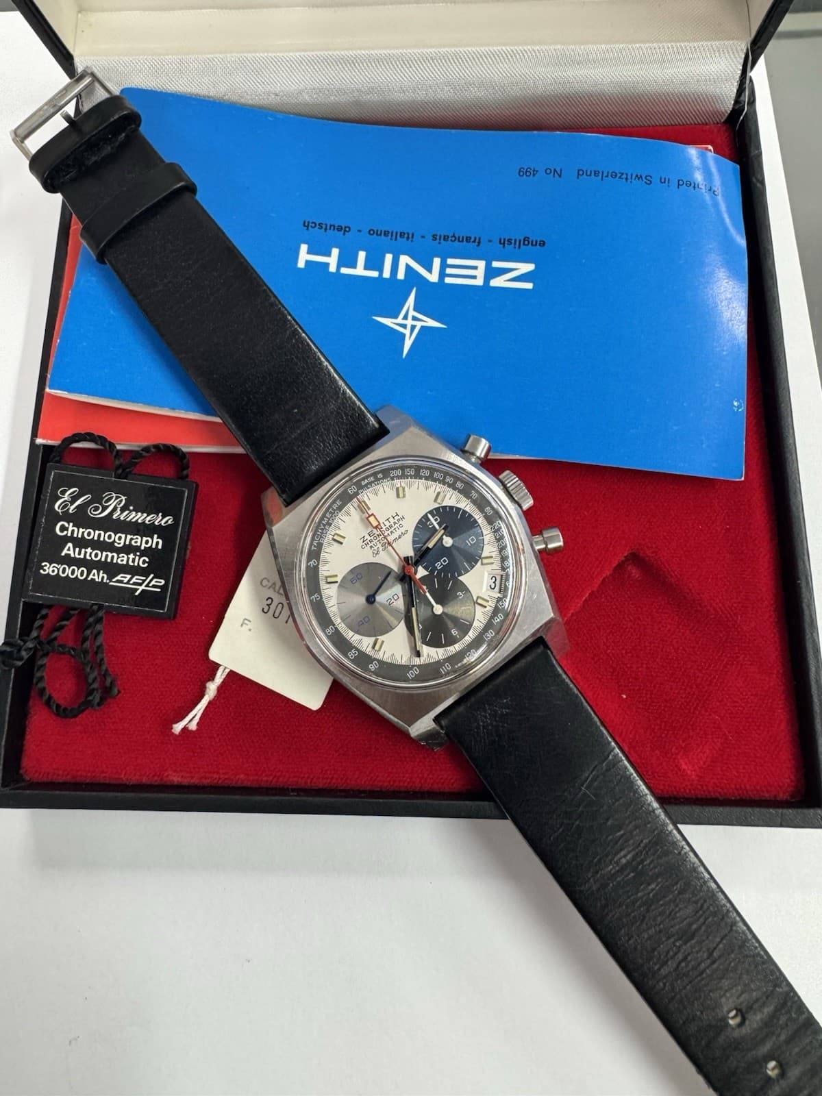 Zenith 904D823El Primero Chronograph Automatic .PHCMens 38mm Rare Swiss
