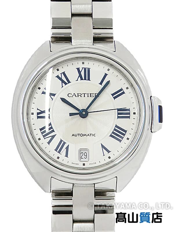 Cartier Clé Watch WSCL0006 / 3856 Stainless Steel 35mm Automatic #TW2364