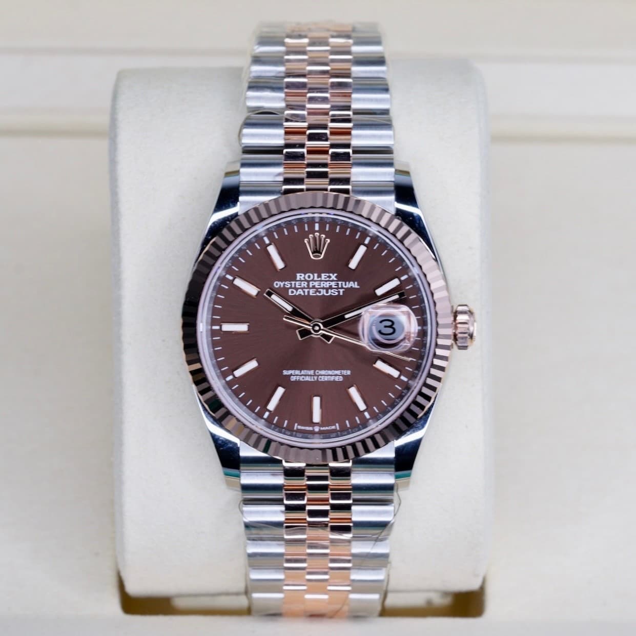 NEW 2026 Rolex Datejust 36 CHOCOLATE Brown Dial Rose Gold & Steel Jubilee 126231
