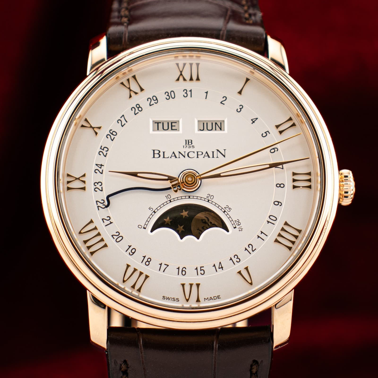 2023 Blancpain Villeret Quantième  White dial 40mm 6654-3642-55B Alligator B&P