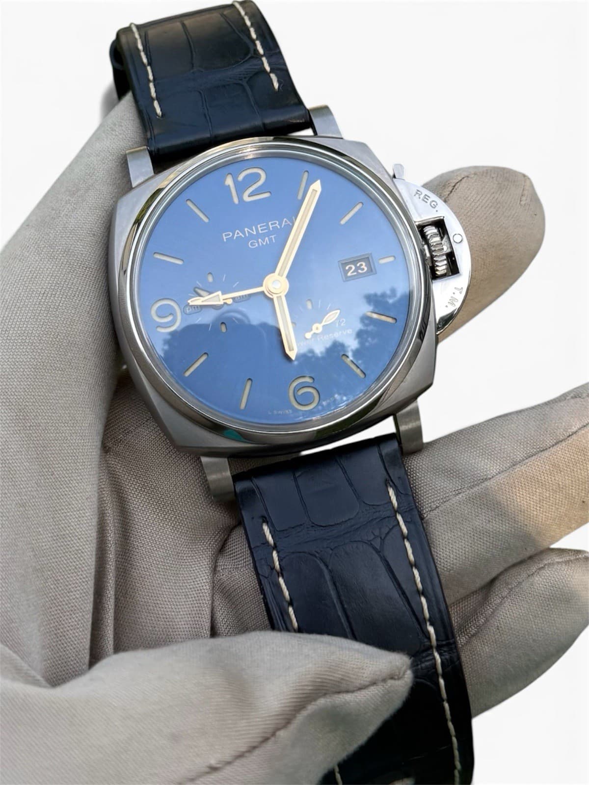 Panerai PAM00964 Luminor Due GMT Power Reserve 45mm Titanium Full Set