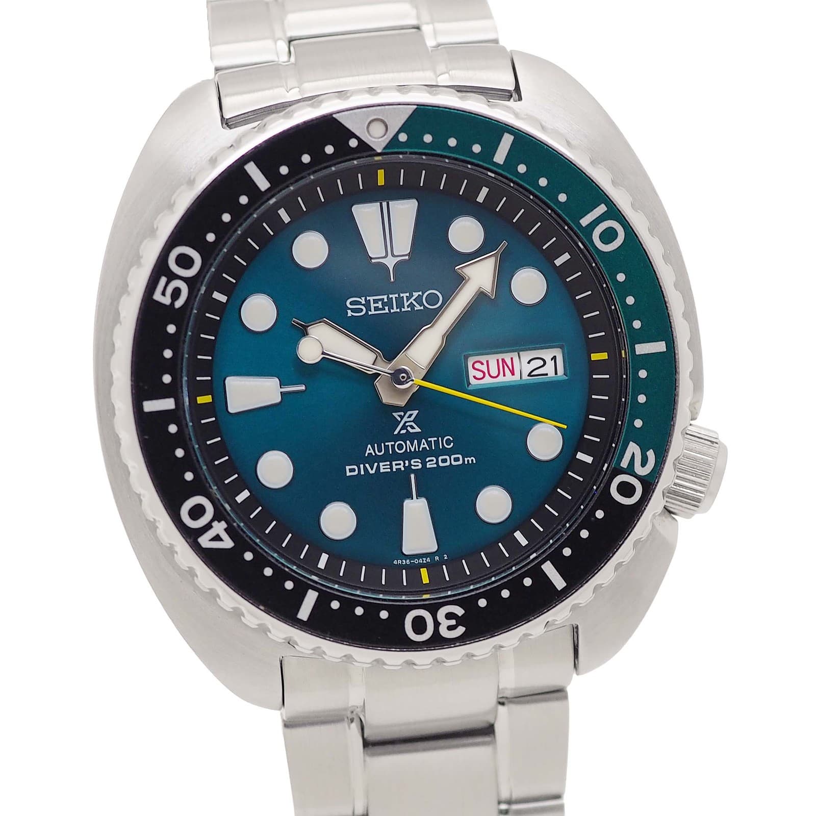 AUTH SEIKO PROSPEX GREEN TURTLE SRPB01K1 LIMITED 3500 AUTOMATIC MEN'S WATCH F/S