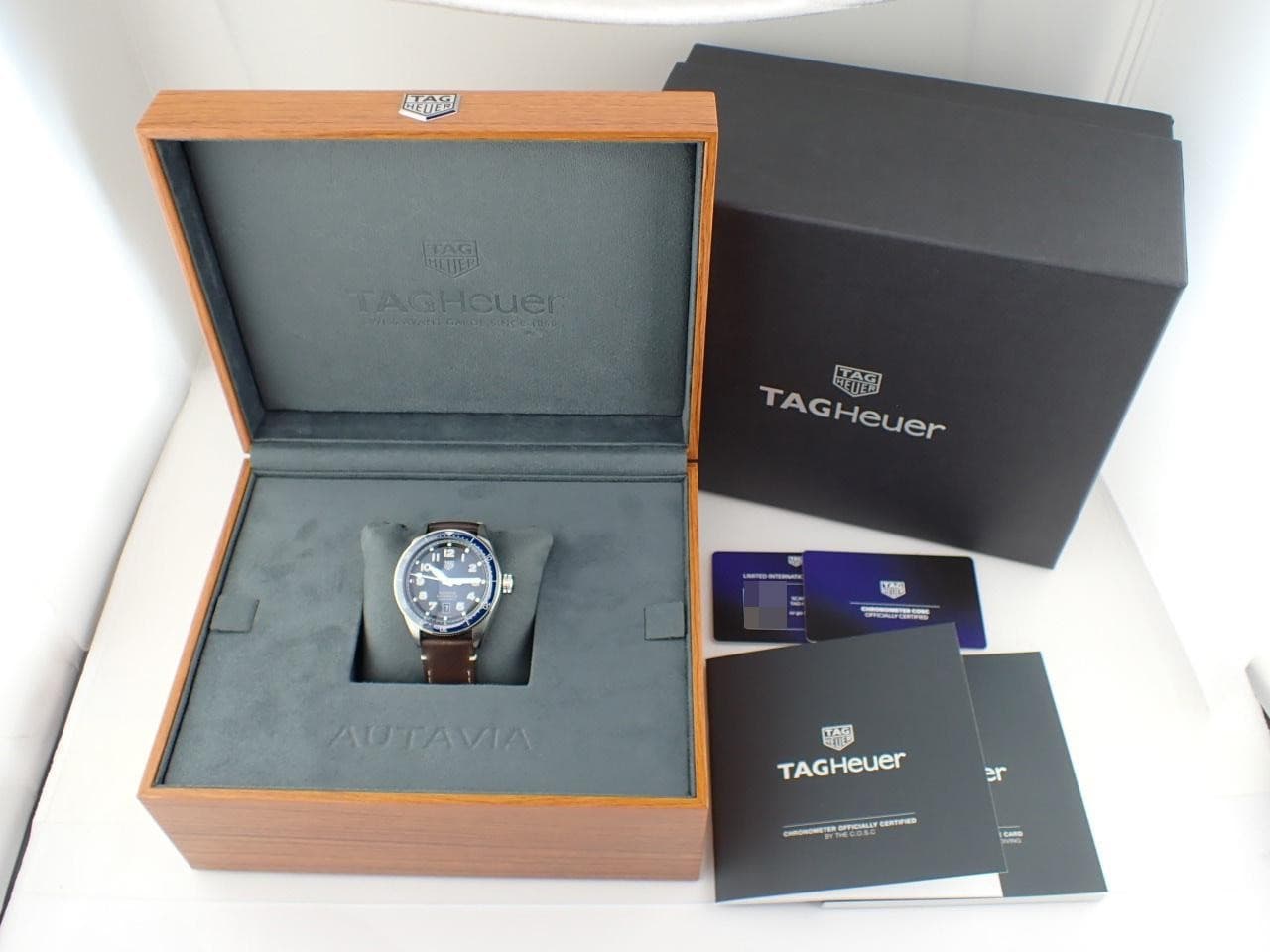 Tag Heuer Autavia Calibre 5 WBE5116.FC8266 Automatic 42mm Box Papers Blue Men's