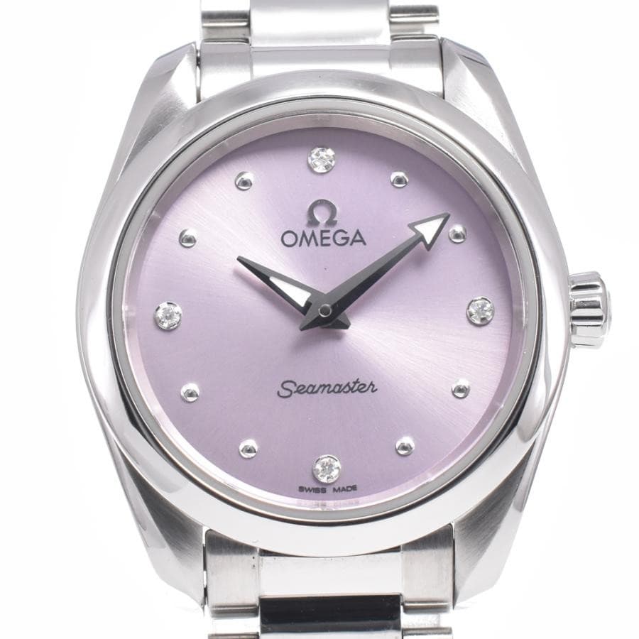 Omega Seamaster Aqua Terra 4P Diamond Quartz Ladies Stainless Steel #AOHW1743