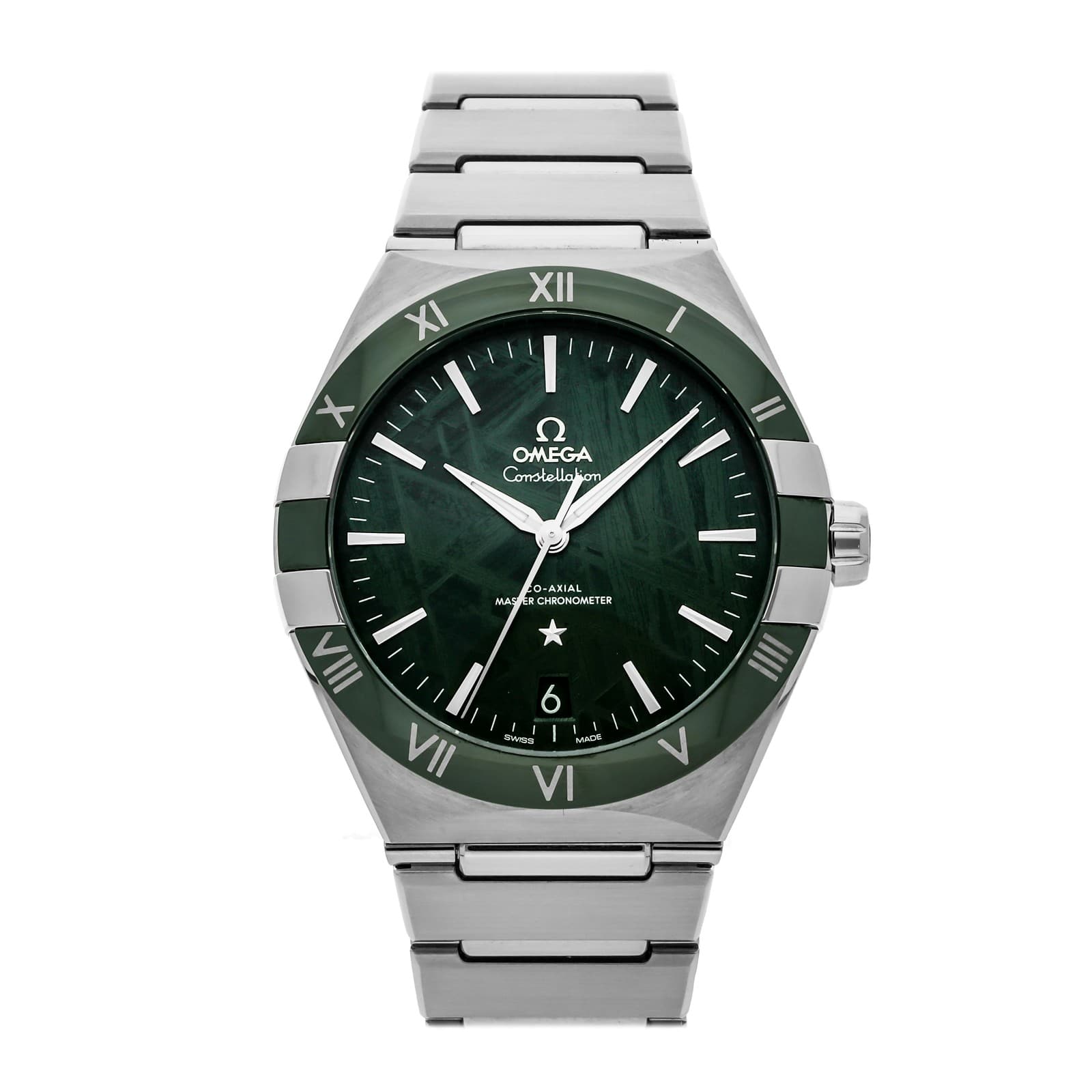 Omega Constellation Steel Auto 41mm Green Meteorite Bracelet 131.30.41.21.99.002