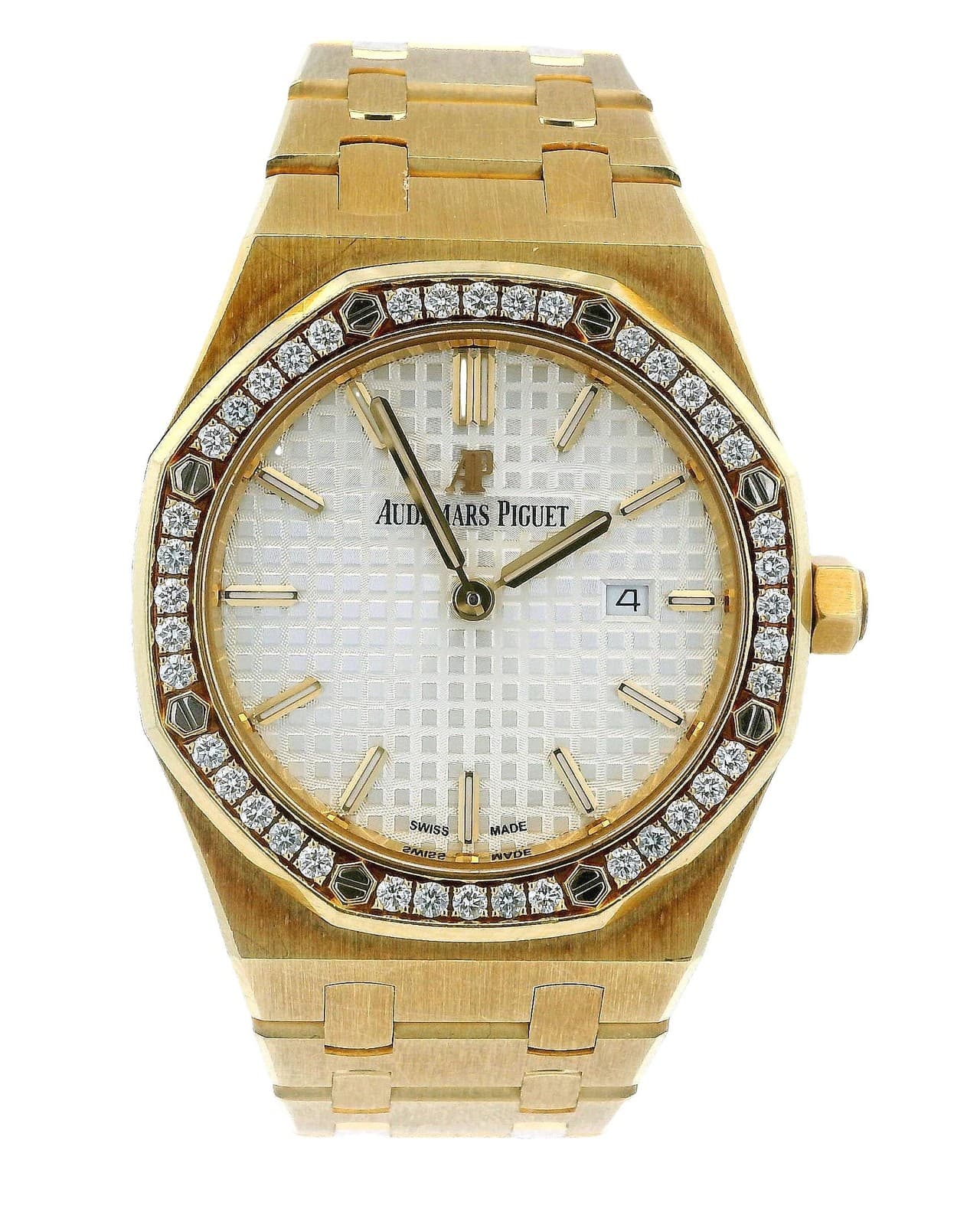 Audemars piguet Royal Oak 67651BA 18k Yellow Gold Diamond Bezel Warranty Card
