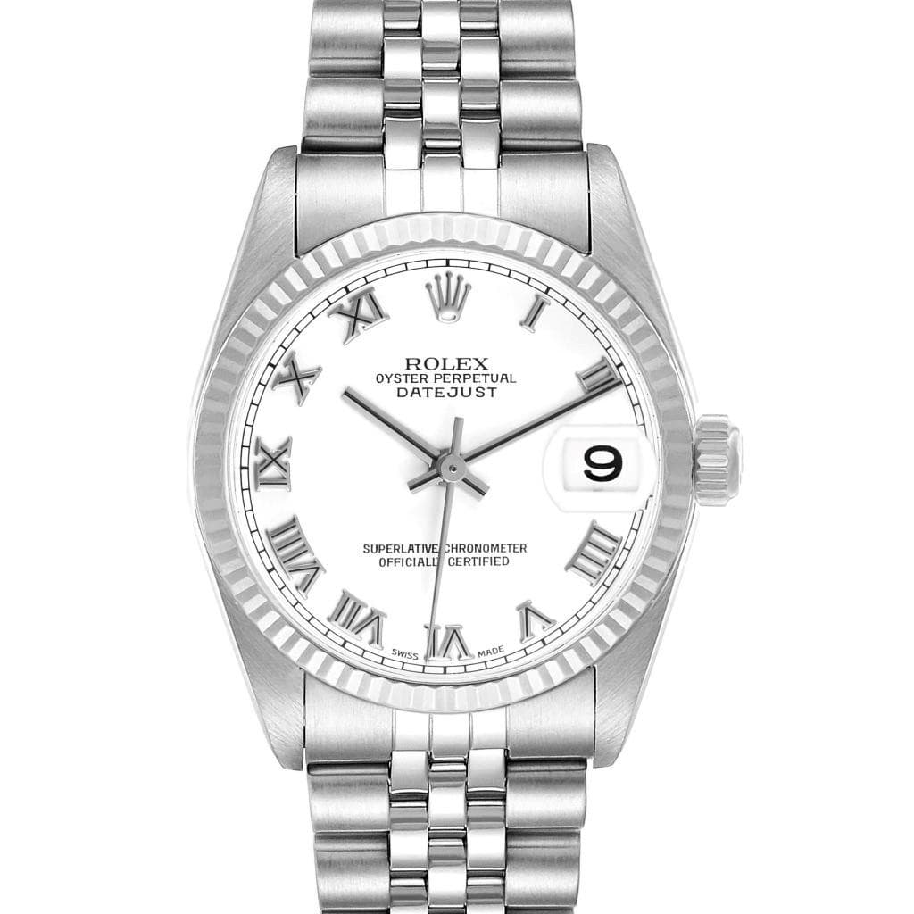 Rolex Datejust Midsize 31 Steel White Gold Ladies Watch 178274