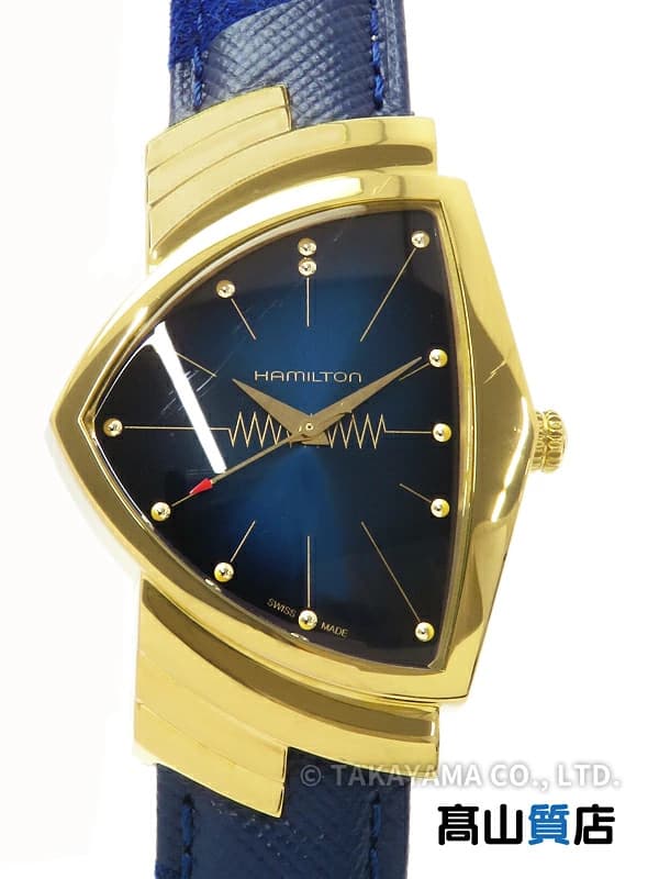 Hamilton Ventura Quartz H24301941 Men's Blue Watch Used