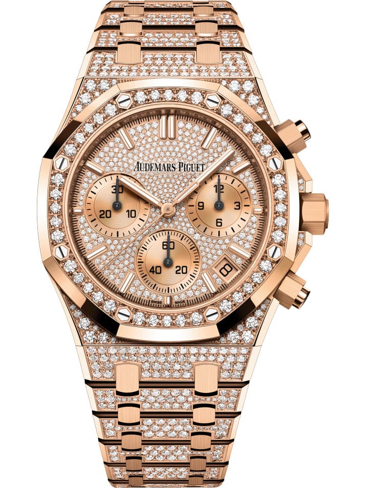 Audemars Piguet 26242OR.ZZ.1322OR.01 Royal Oak Rose Gold and Pave Diamonds