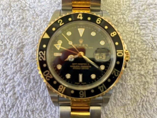 Rolex GMT-Master II 16713 Two-Tone Black Dial Unpolished Two Owner with Papers