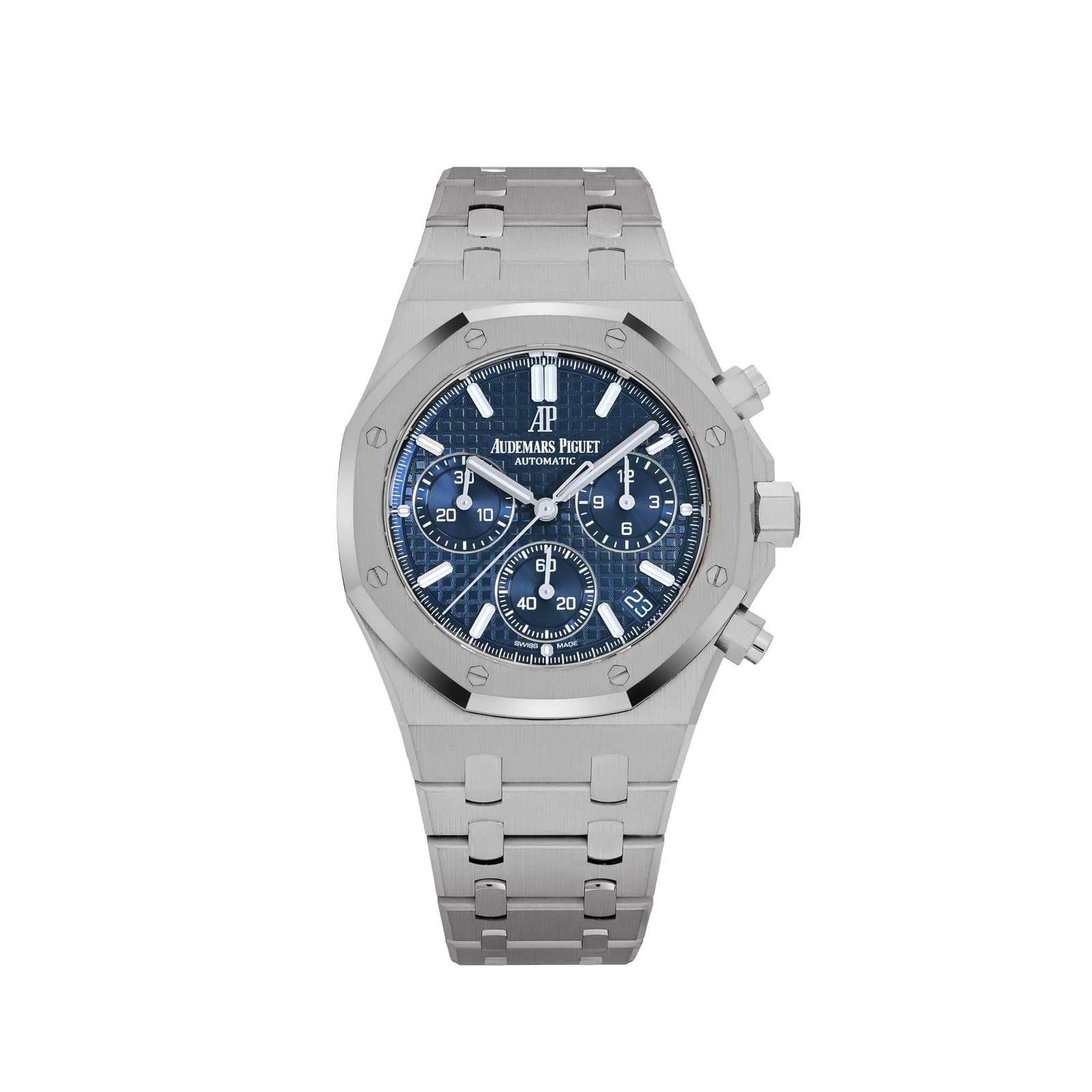 Audemars Piguet Royal Oak 26239BC.OO.1220BC.01 Chronograph White Gold Blue Dial
