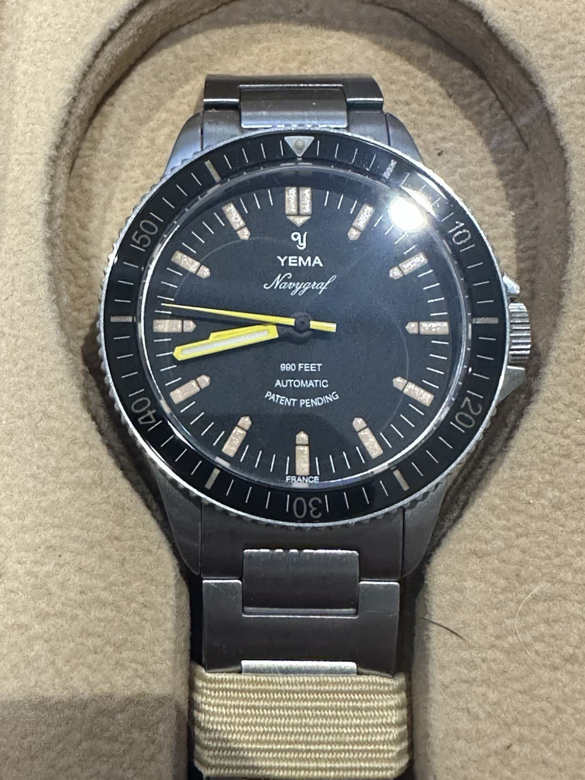 Yema Navygraf Heritage YNAV2019-AMS 300m Diver. First Run; No Date. Full Set