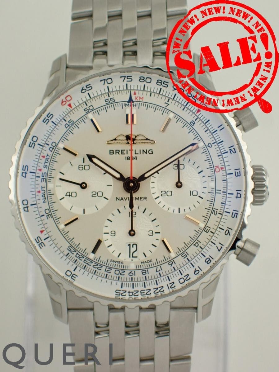 BREITLING Navitimer B01 Chronograph 41 Opaline White AB0139211G1A1 TO295163