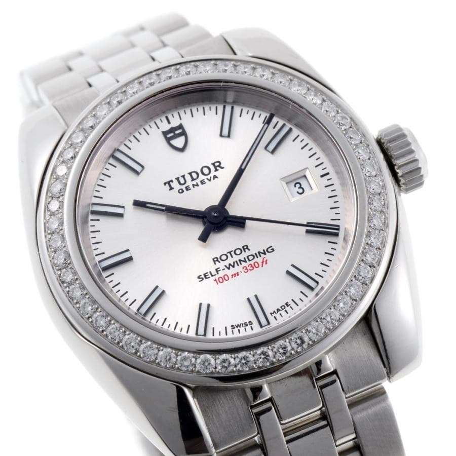 TUDOR Classic Date 22020 Automatic Diamond Silver Dial Bracelet Women's Watch
