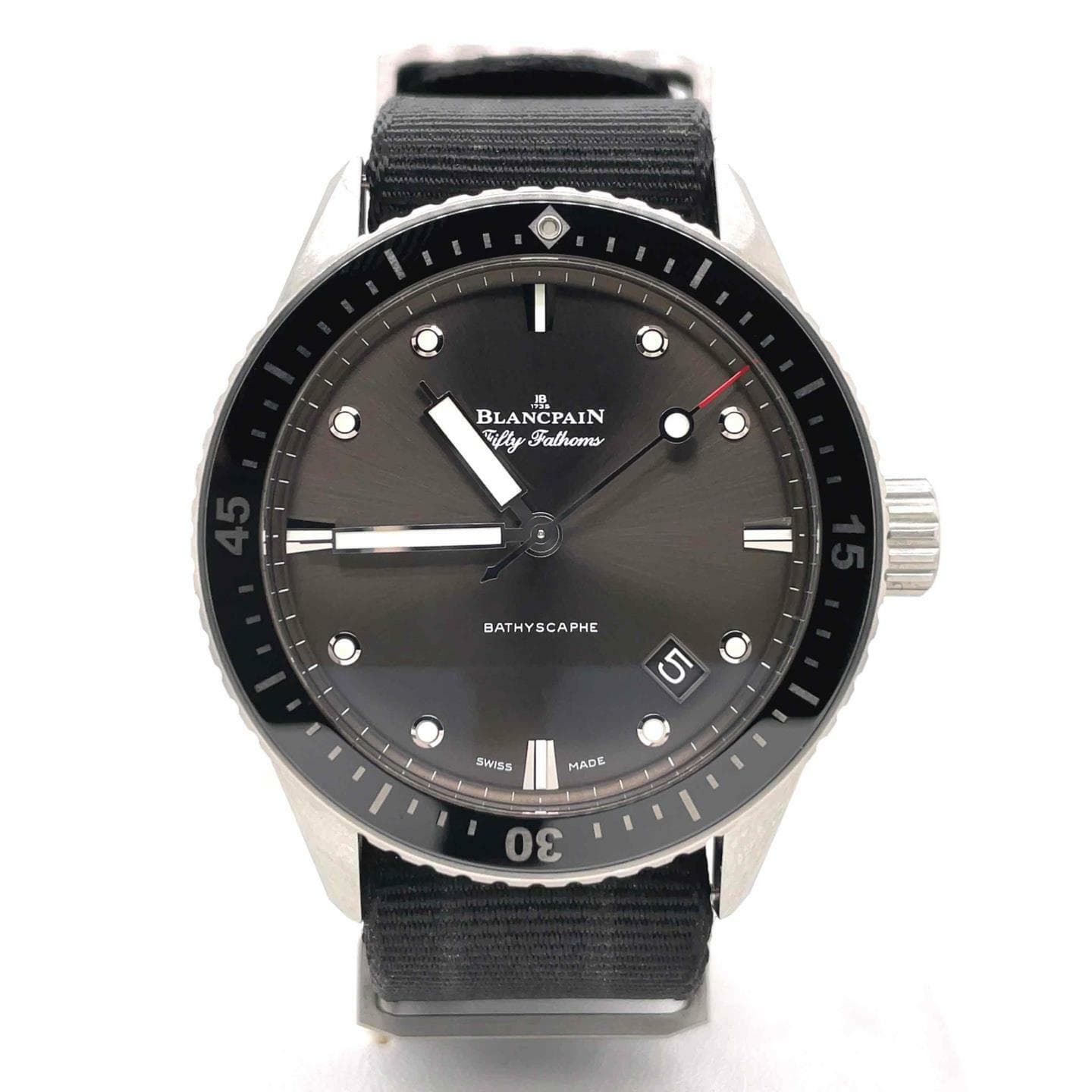 Blancpain Fifty Fathoms Bathyscaphe Meteor 43 mm Grey Dial Men's 5000-1110-NABA