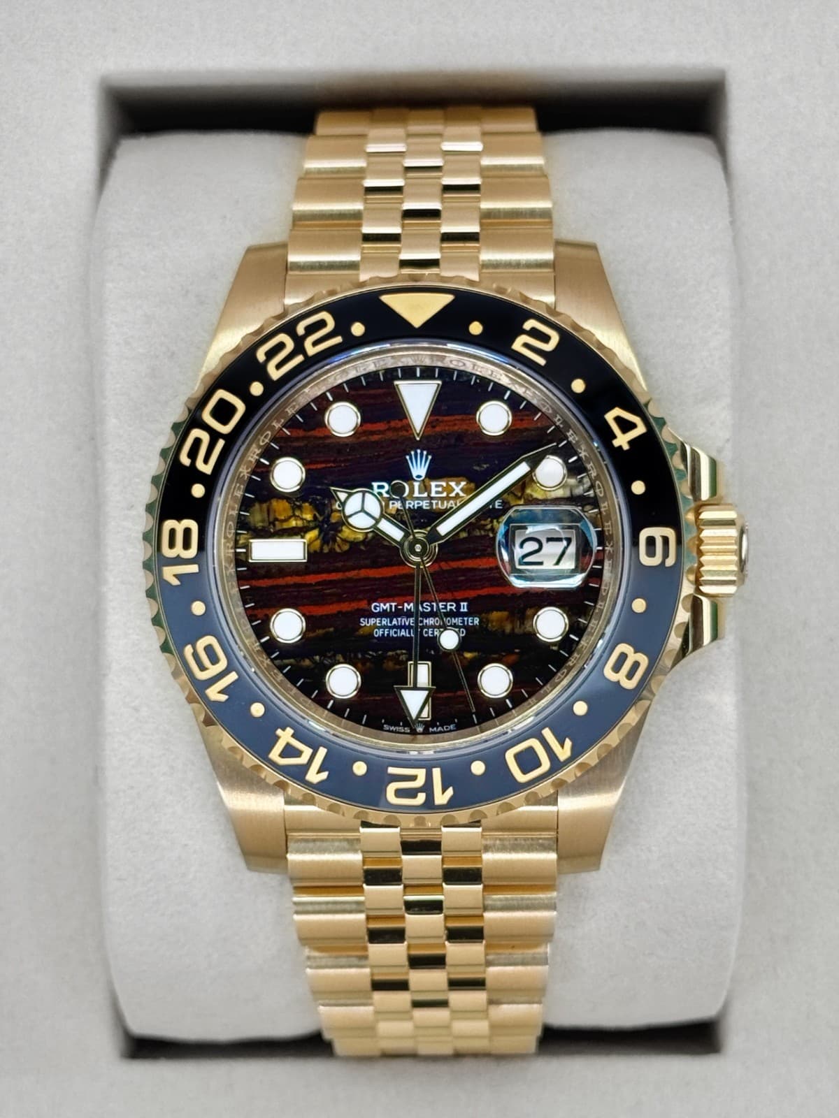 NEW 2026 Rolex GMT-Master II 40mm 126718GRNR Jubilee Tiger Iron Dial