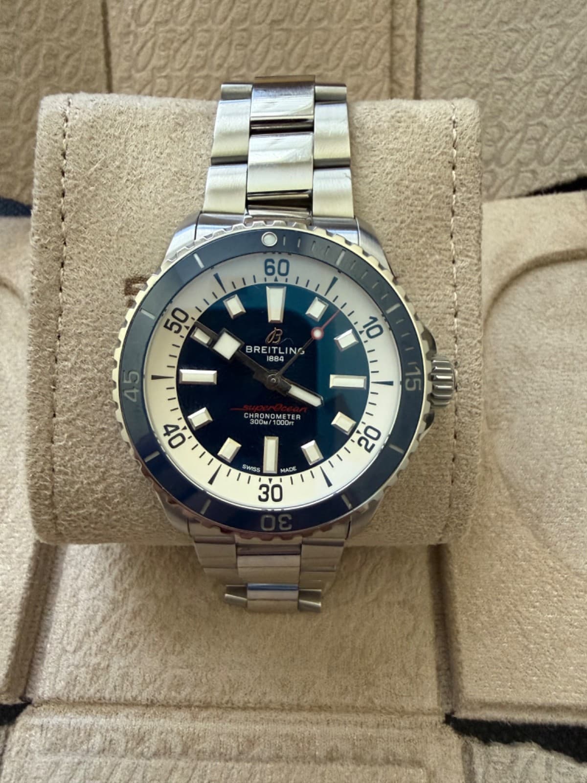 Breitling Superocean Blue Dial 42mm Automatic Men's Watch A17375E71C1A1