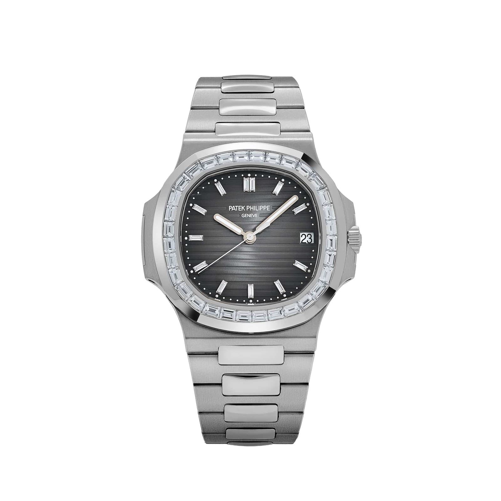 Patek Philippe Nautilus 5711/110P-001 Platinum Grey Diamond Baguette Dial