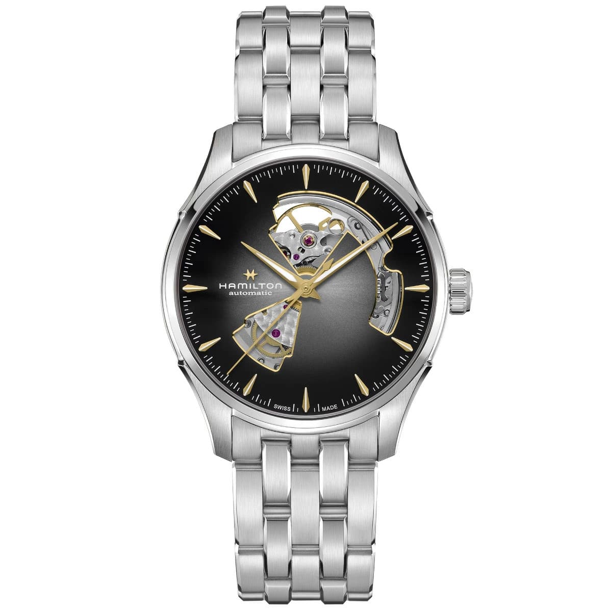 HAMILTON Jazzmaster H32675181 Silver Open Heart Men's Watch New in Box
