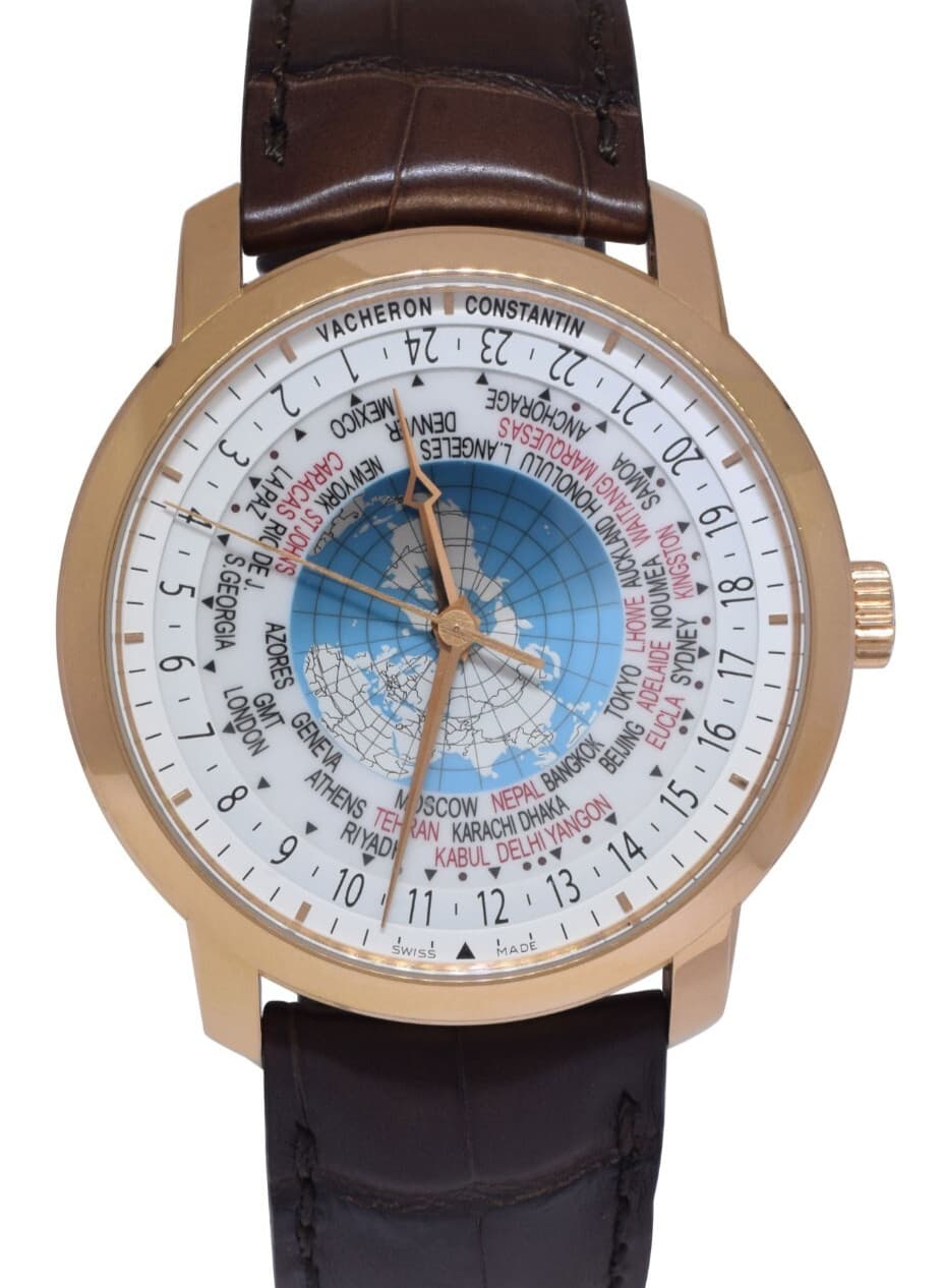 Vacheron Constantin Patrimony Traditionnelle Rose Gold WORLD TIME Watch BP 86060