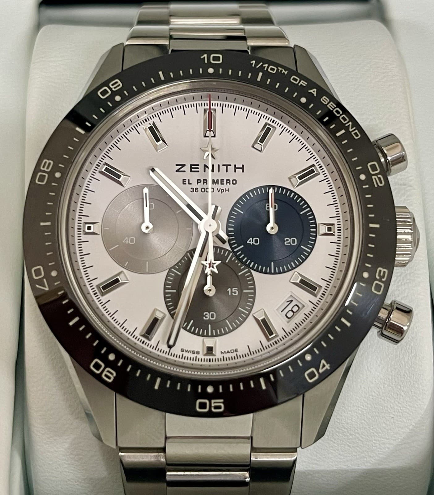 Zenith Chronomaster Sport El Primero 2022 White Dial Complete Set 03.3100.3600