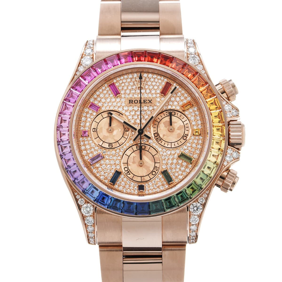 ROLEX Cosmograph Daytona Rainbow 116595RBOW Pave diamonds/Pink Gold Crystal/...