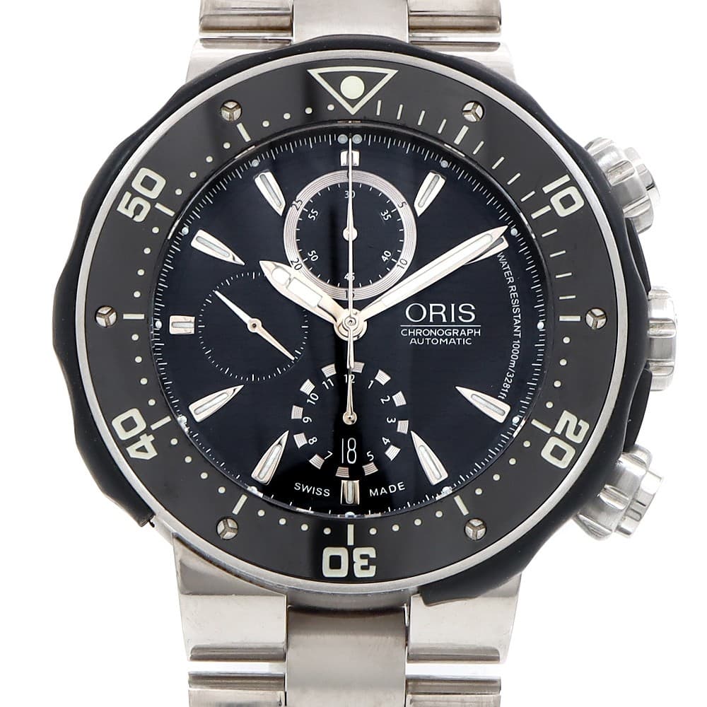 ORIS ProDiver Chronograph 01 674 7630 7154-Set Date 1000m Ti CE Men Automatic