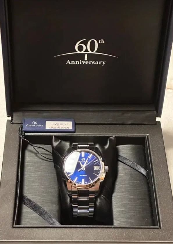 Seiko Grand 60th Anniversary SBGR321 Stainless Steel 40mm Blue Dial.