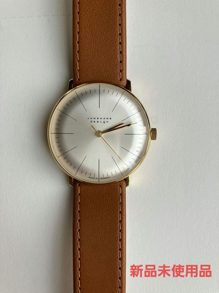 Junghans Max Bill Hand Wind Watch 34mm NIB 027-5703-02