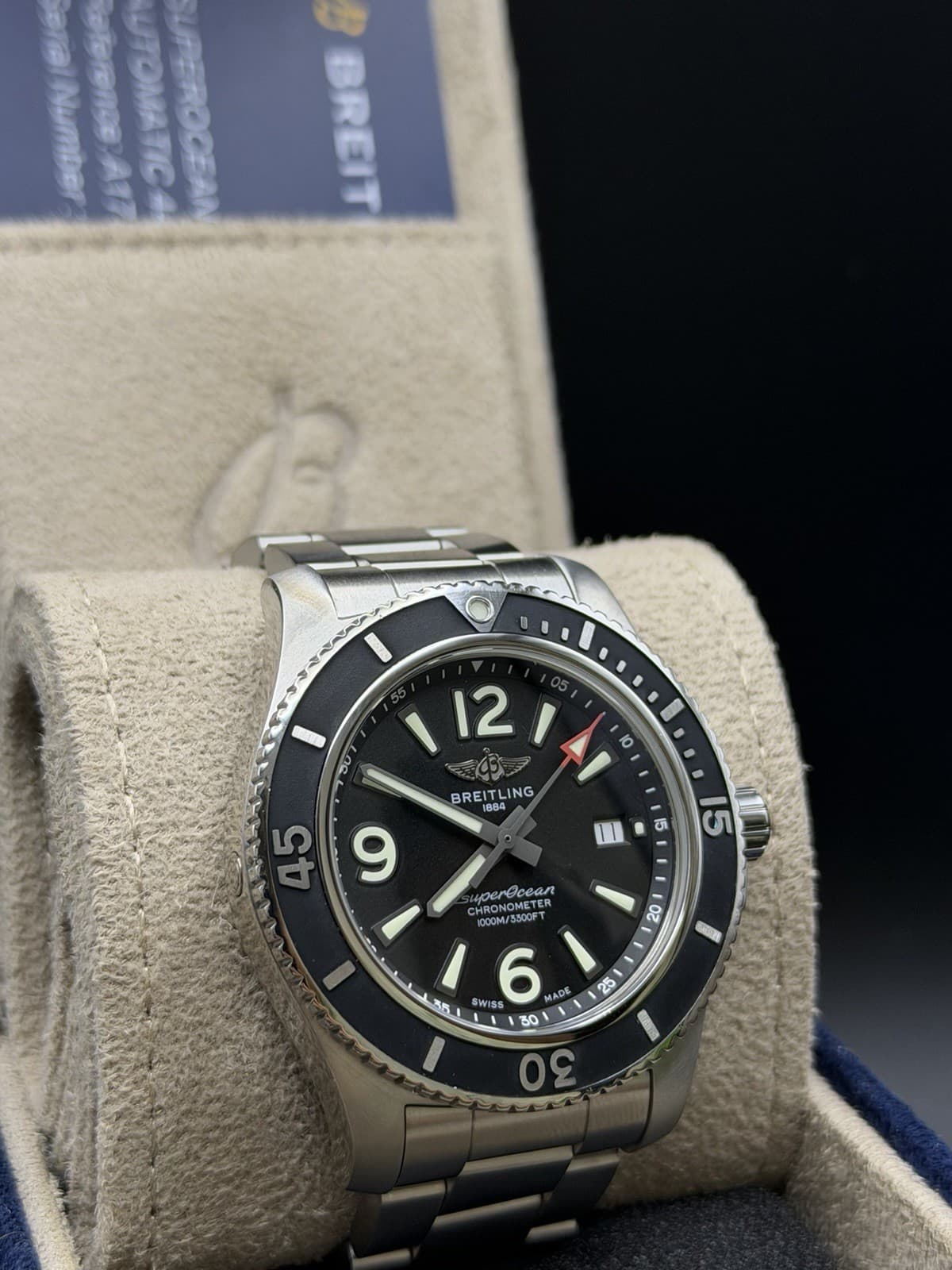 2023 Breitling Superocean Automatic 44 Black - Full Set 2027 Warranty - A17367