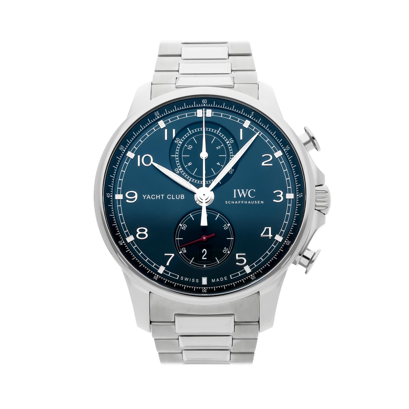 IWC Portugieser Yacht Club Chronograph Steel Auto 44mm Blue Bracelet IW3907-01