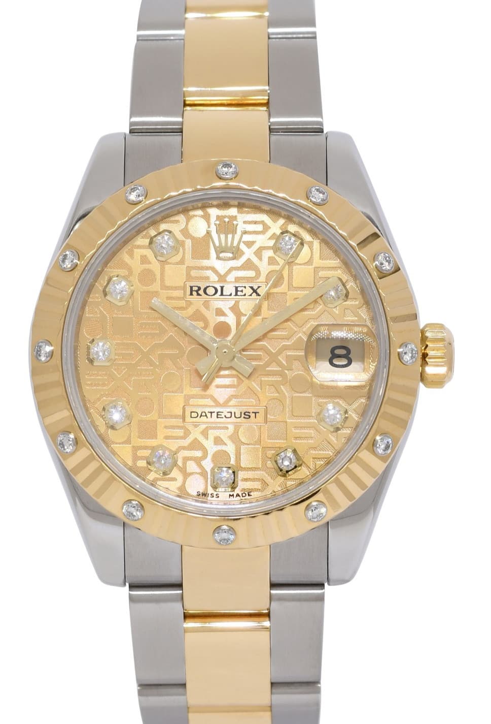 Rolex Datejust 18k Yellow Gold/Steel Jubilee Diamond 31mm Oyster Watch V 178313