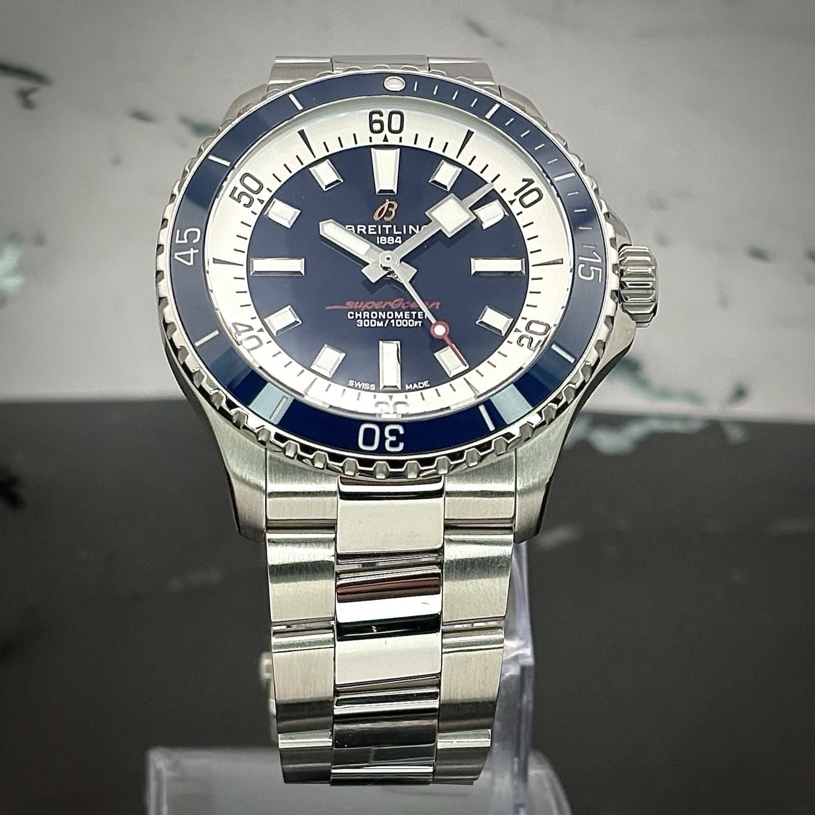 Breitling Superocean 42 A17375 Blue White Dial 2025 Full Set Automatic COSC