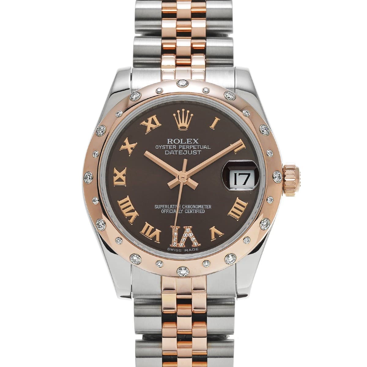 ROLEX Datejust 31 178341 Chocolate brown/diamond WATCH 743504