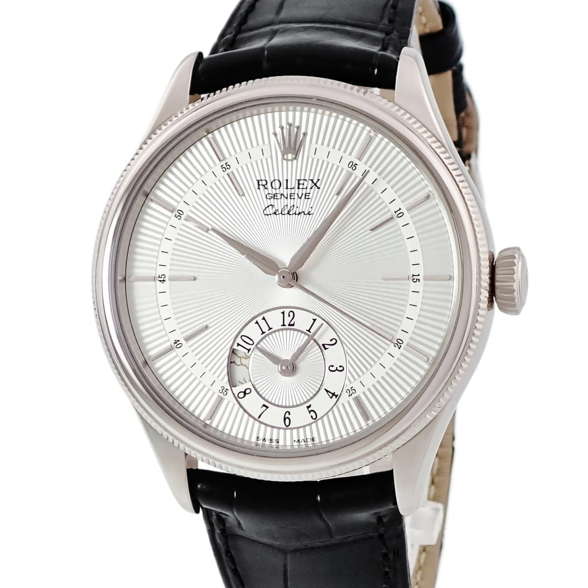 ROLEX Cellini Dual Time 50529 Random serial number, solid 18K white gold b