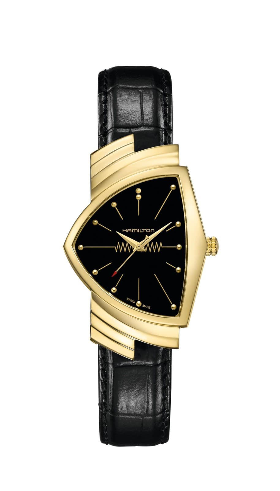 Unused HAMILTON Ventura H24301731 Black Quartz Men Watch in Box