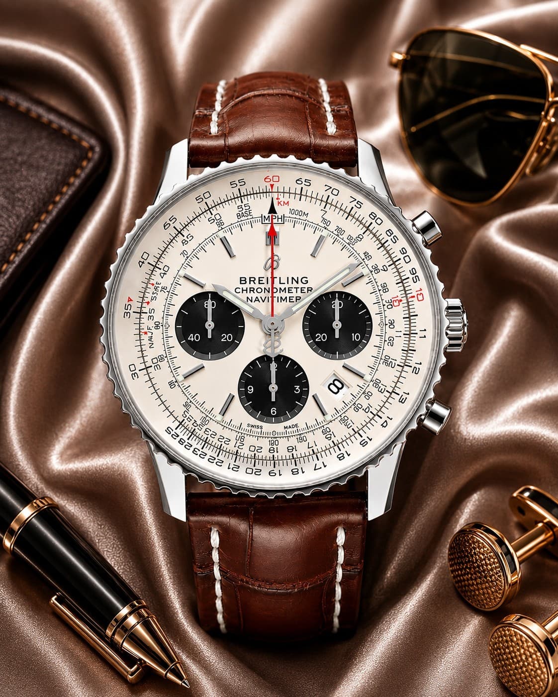 Breitling Navitimer B01 Chronograph 43mm  Ref # AB0121211G1P1 - Boxes & Papers