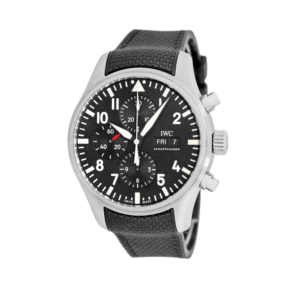 IWC Stainless Steel 43mm Pilot Automatic Chronograph IW 3777 2019 Warranty MINTY
