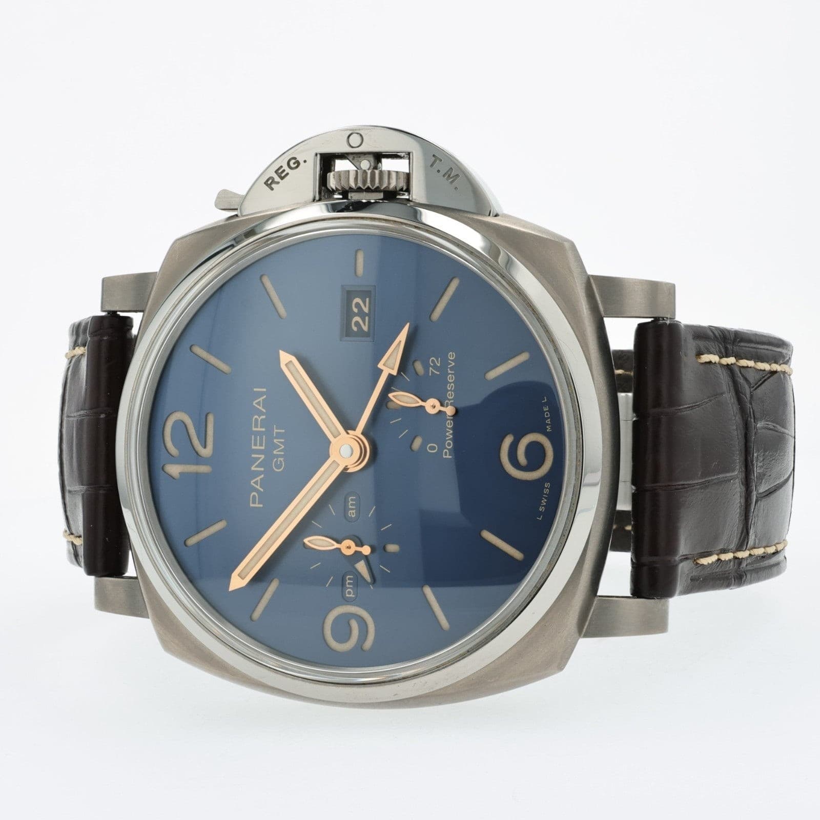 Panerai Luminor Due 45mm Blue Dial Titanium GMT Power Reserve PAM00964