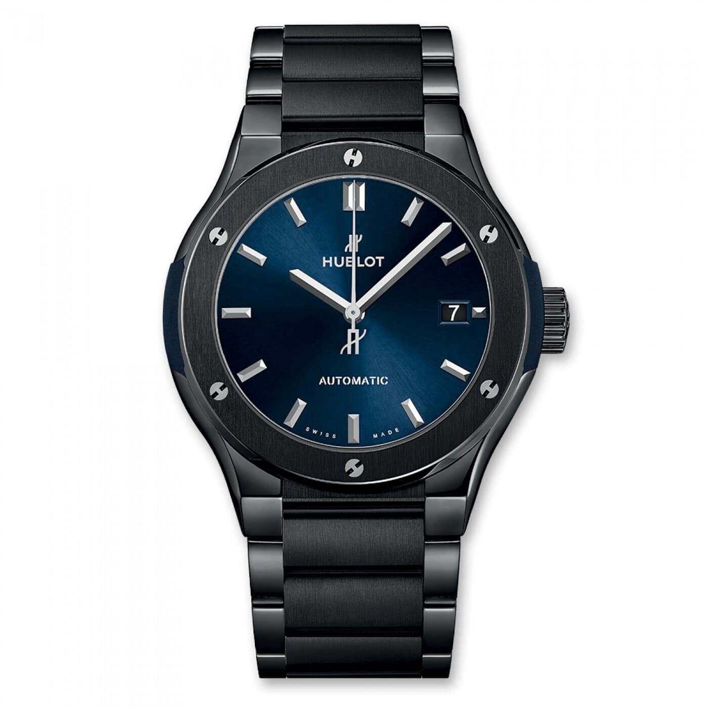 Hublot Classic Fusion Blue Dial 45 mm Ceramic Automatic Watch 510.CM.7170.CM