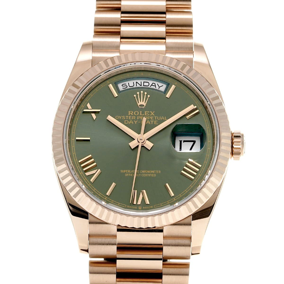ROLEX Day-Date 36 128235 Olive green WATCH 738014
