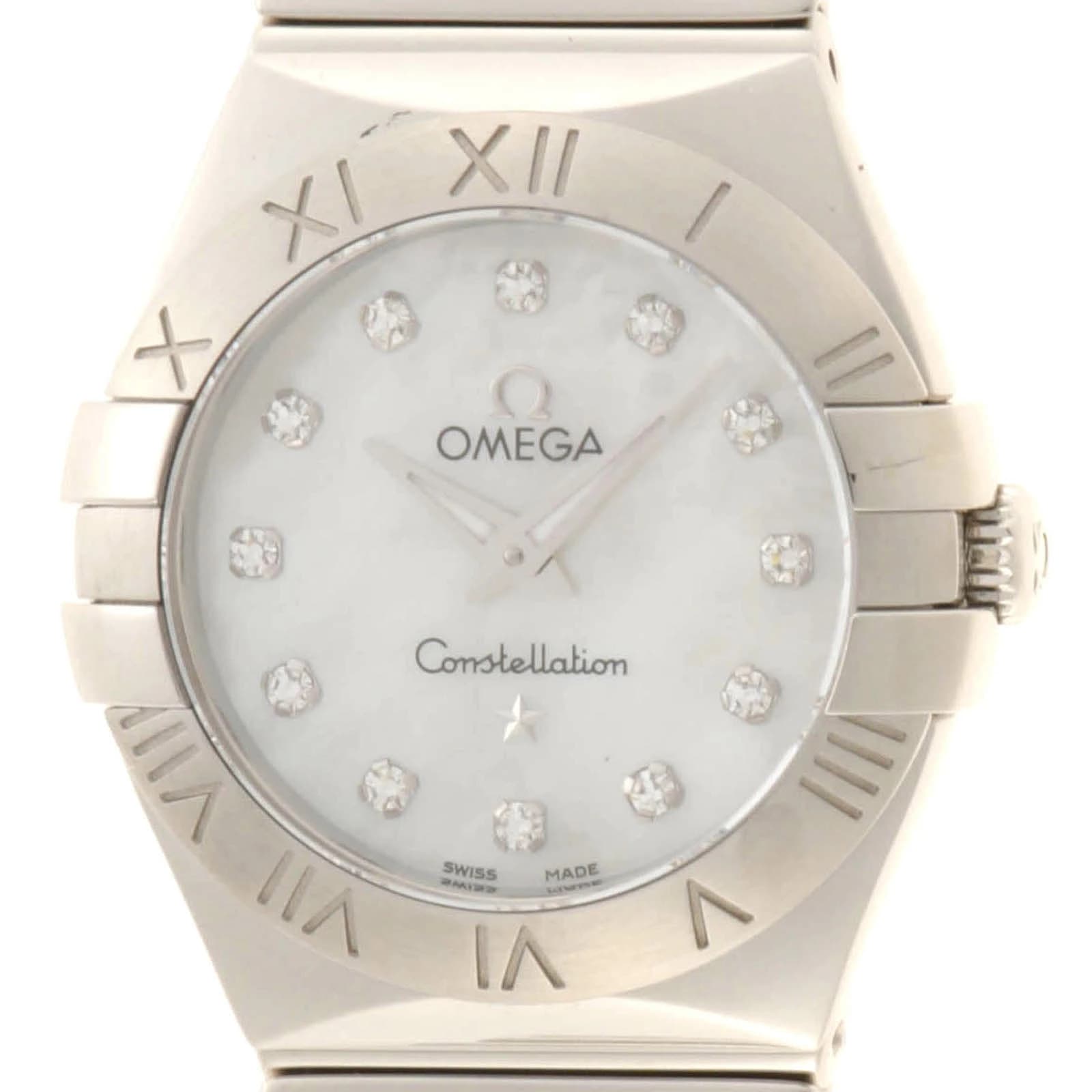 Omega Constellation 123.10.24.60.55.002 Diamond Shell Quartz Womens Used Watch