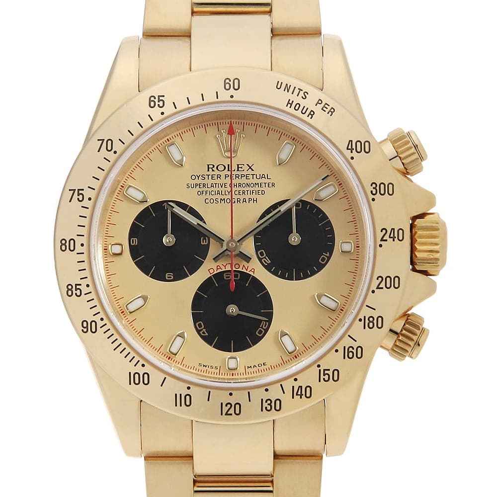 ROLEX Cosmograph Daytona 116528 Champagne x black P Number second hand mens