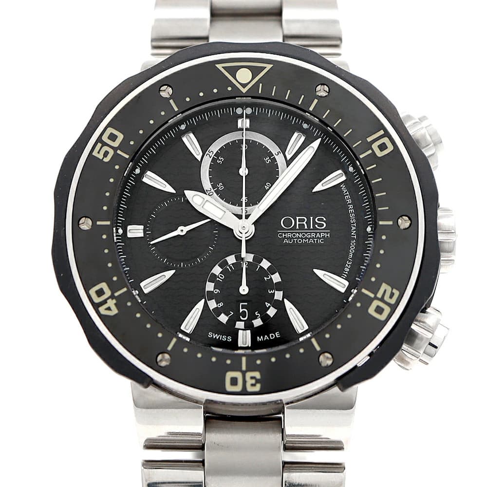 ORIS Pro Diver Chronograph 01 674 7630 7154-Set Resistant Date Men's Used