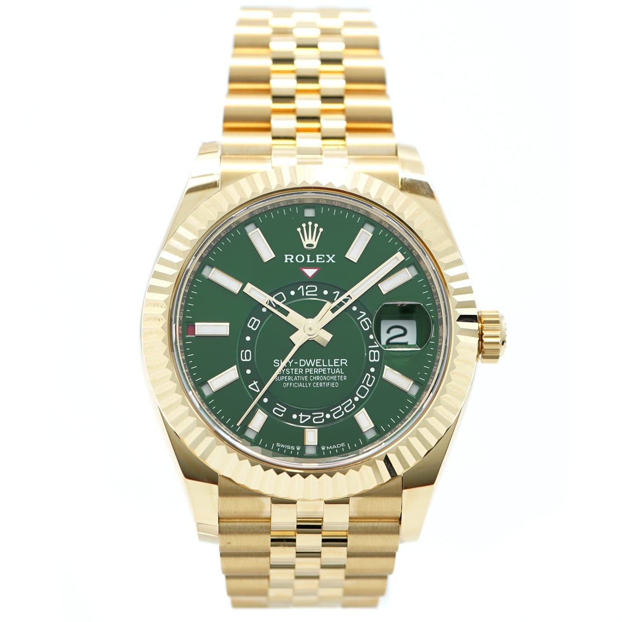 Rolex Watch Sky-Dweller 336938 2026 Green Dial - Inventory 9235 Yellow Gold 42mm