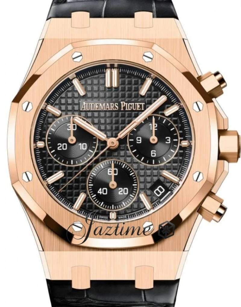 Audemars Piguet Royal Oak 50th Rose Gold  Black Leather 26240OR.OO.D002CR.01 NEW