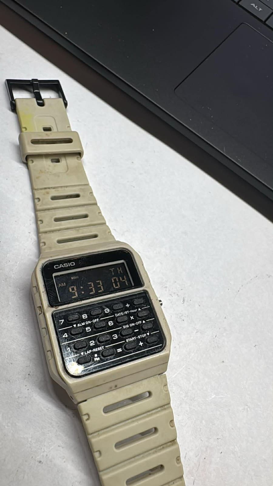 vintage 1988 CASIO 3208 CA-53W calculator watch - Marty McFly (A15) USED
