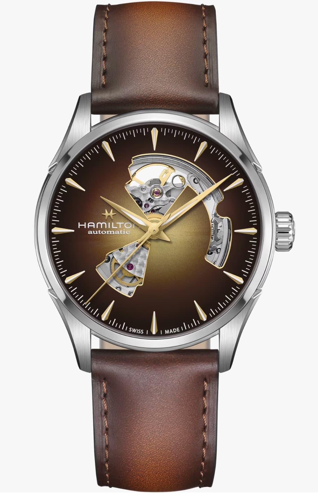 Hamilton H32705501 Jazzmaster Open Heart Auto Steel 42 mm  Champagne Men's Watch